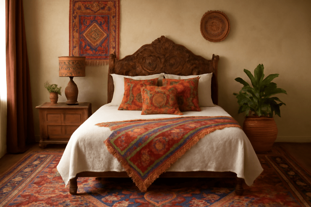 1. Ethnic Home Decor Bedroom: A Bohemian Retreat