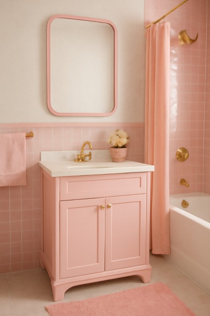 4. Pink Home Decoration for the Bathroom