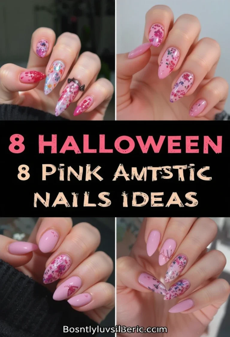 8 Halloween Pink Aesthetic Nails Ideas