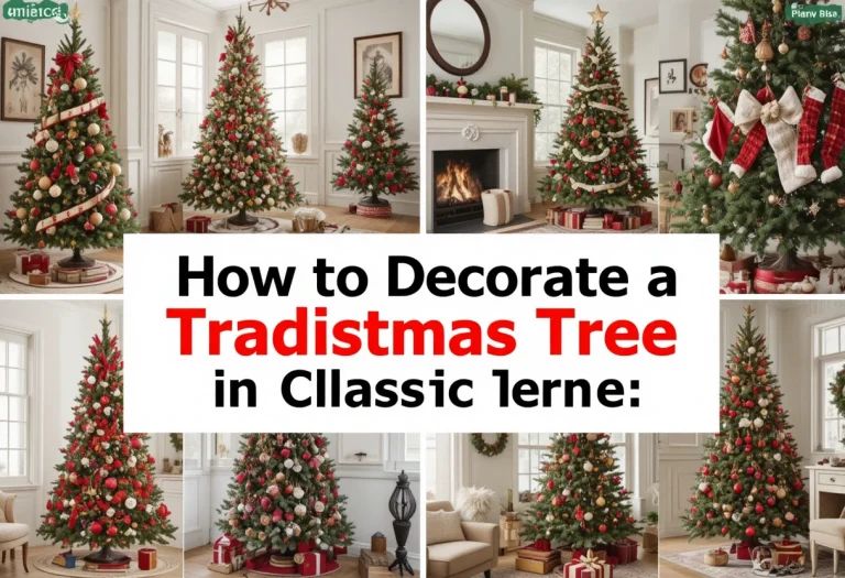 How to Decorate a Traditional Christmas Tree in Classic Red and Green