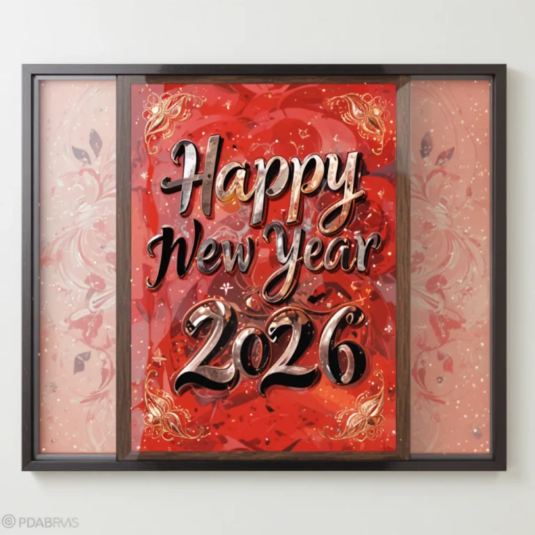 Happy New Year 2026 Calligraphy