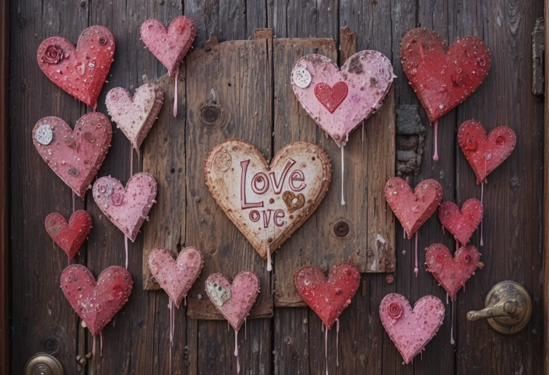 How to Valentine Day Hearts on Door