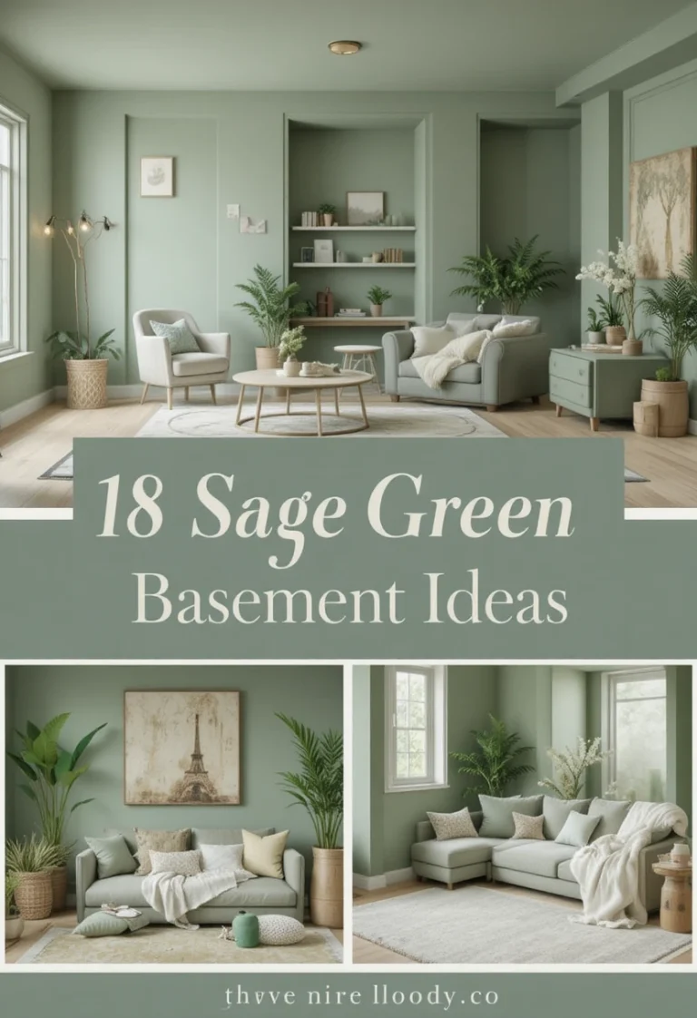 18 Soothing Sage Green Basement Ideas for a Calm, Modern Space